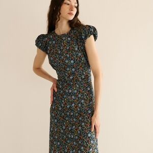 NWT Doen Rhodia Dress In Noir Prairie de Montagne